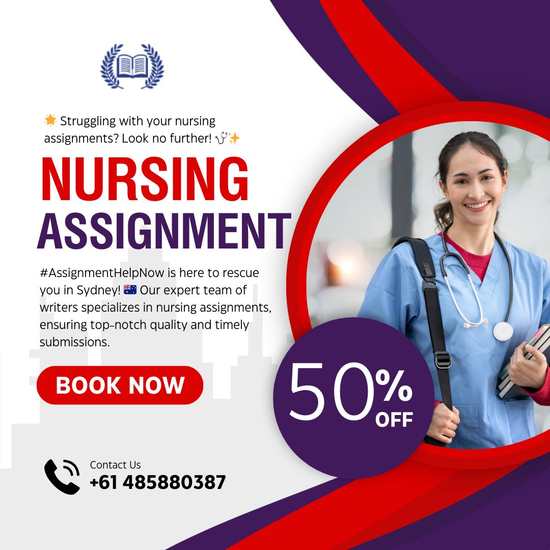 assignmentnow1's tweet image. 🌟 Struggling with your nursing assignments?
#AssignmentHelpNow is here to rescue you in Sydney! 🇦🇺 Our expert team of writers specializes in nursing assignments, ensuring top-notch quality and timely submissions. 📚💉
assignmenthelpnow.com.au/nursing-assign…
#NursingAssignmentHelp