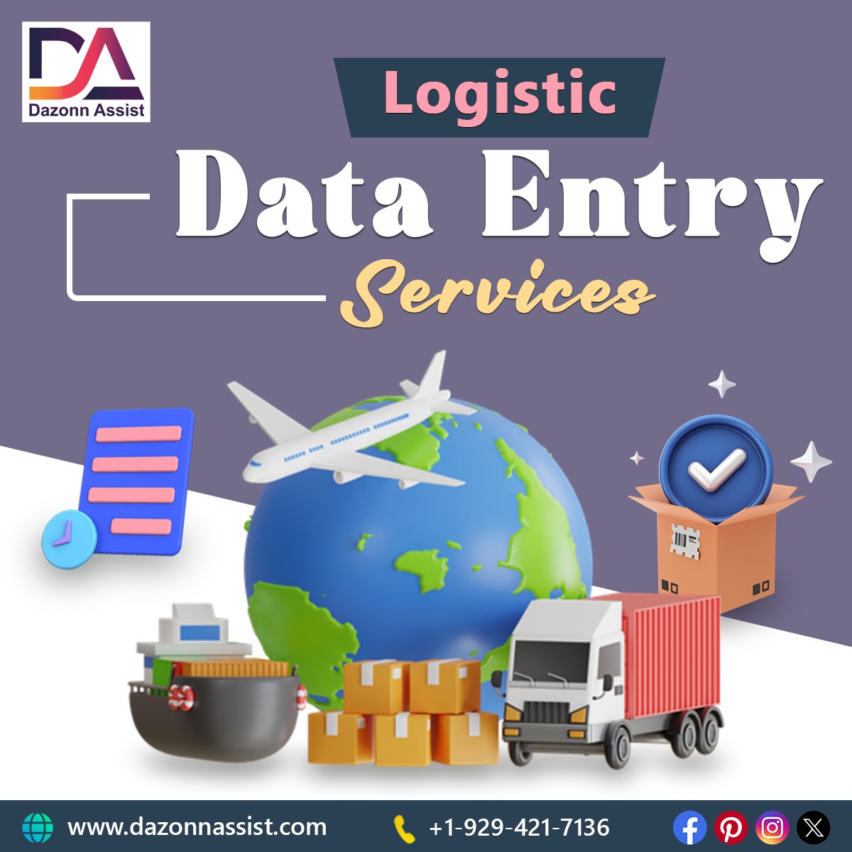 dazonn_assist's tweet image. 🚚💻 We ensure accurate and timely data entry for shipment details, inventory, and order processing. #LogisticsDataEntry

𝐆𝐞𝐭 𝐈𝐧 𝐓𝐨𝐮𝐜𝐡 𝐖𝐢𝐭𝐡 𝐔𝐬 𝐀𝐭:👇

📲 +1-929-421-7136
🌐 dazonnassist.com