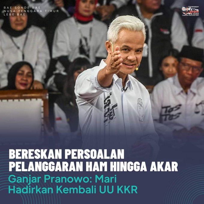 Bereskan persoalan pelanggaran HAM hingga ke akar, Ganjar Pranowo akan hadirkan kembali  UU KKR