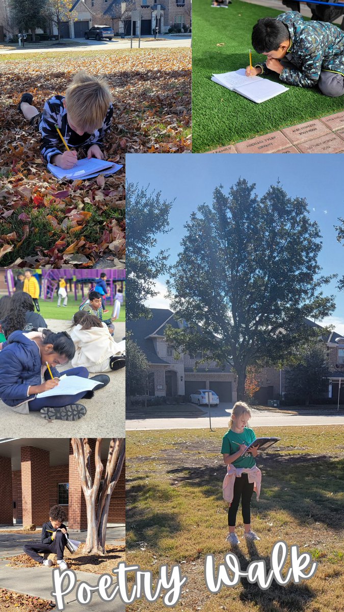 Today, we found inspiration for our poetry outside the classroom! #3rdGrade @3rdSparks <a href="/SparksElemFISD/">Sparks Elementary</a> <a href="/C_E_Dellinger/">CarrieDellinger</a>