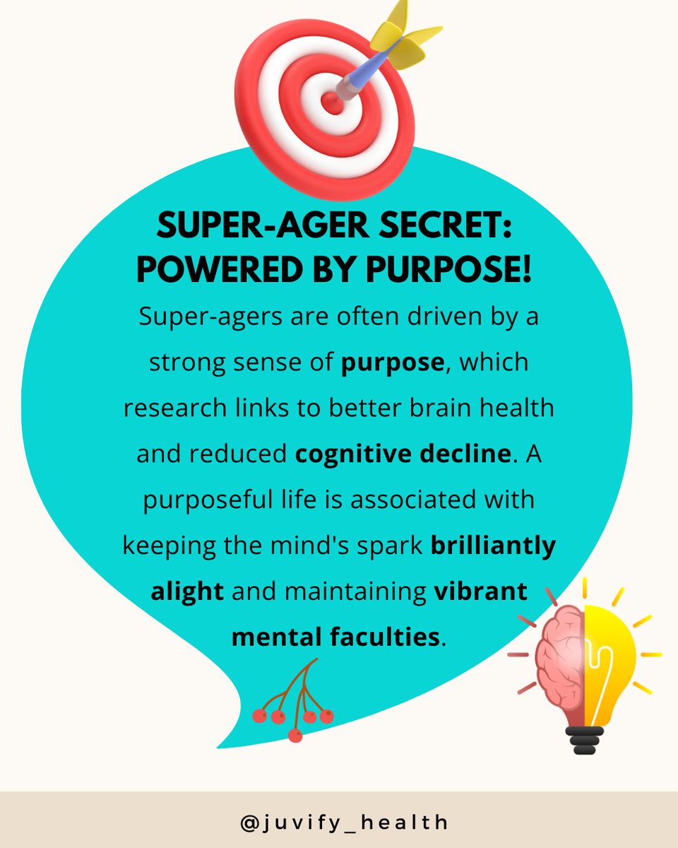 In the quest for longevity and mental acuity, super-agers have uncovered a powerful ally: a life fueled by purpose. 
#PurposefulAging #CognitiveHealth #MentalSharpness #AgeWithPurpose #BrainPower #Longevity #LifeGoals #MentalFitness #SuperAgerSecrets #NeuralVitality