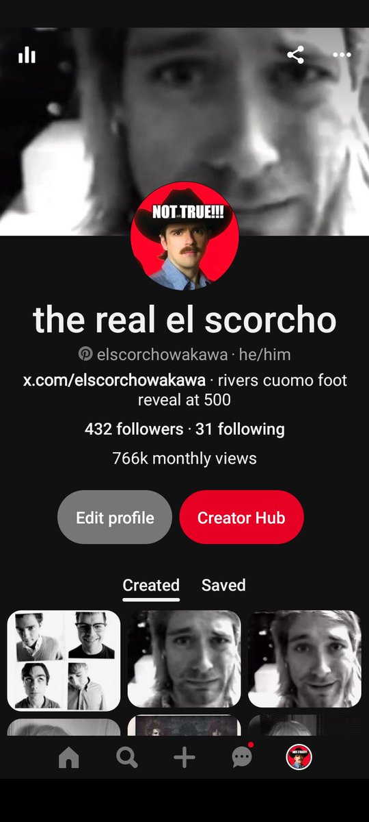 pinterest bio also goes to here ill reach 500 and send a personlized message to that follower then make a thread of all the rivers feet pics i own