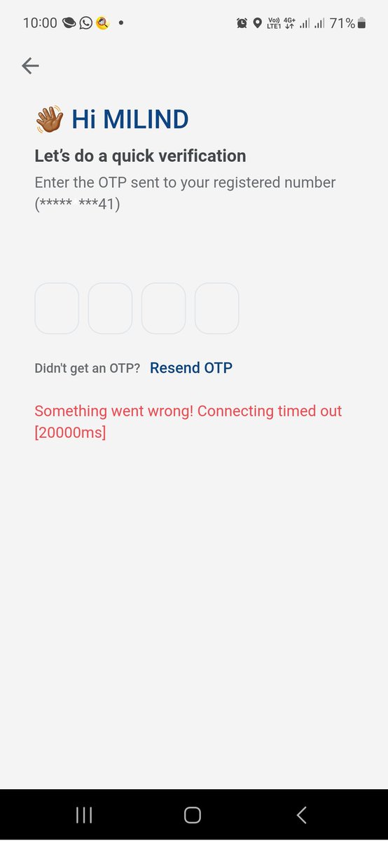 MarvelousMilind's tweet photo. Now it's not getting logged even. Who in the world designed this app. https://t.co/MuVlyty5g6