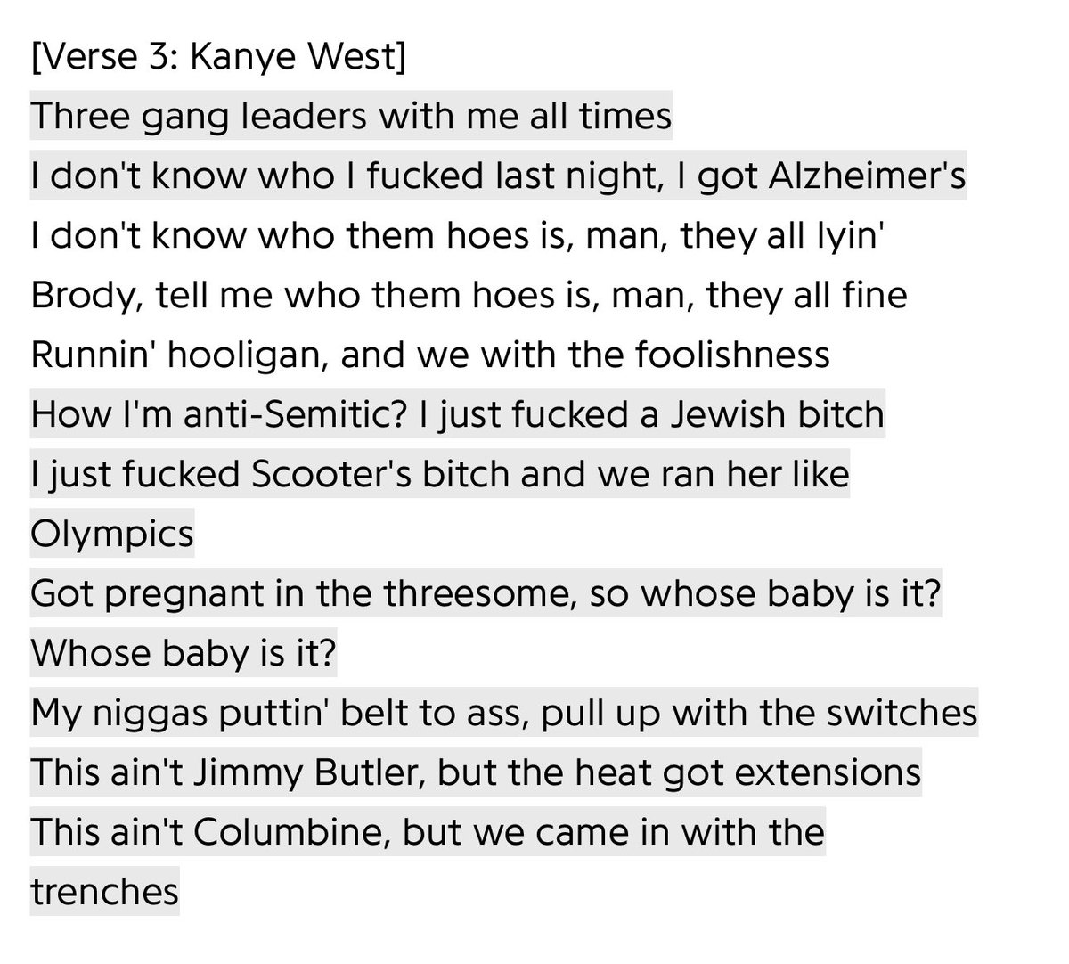 CWBOCA's tweet photo. Kanye’s new song…  🤡 https://t.co/EdYdDg3D1v