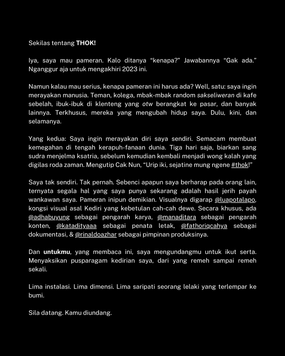 randy_kempel's tweet photo. Tentang #THOK! & Remeh-Temehnya. https://t.co/z2xOoyMK8R