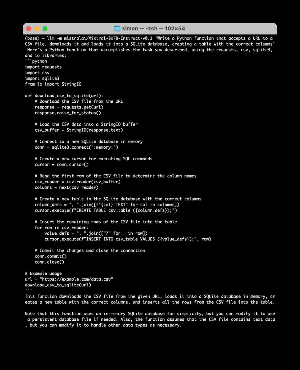 My llm-anyscale-endpoints plugin now has Mixtral-8x7B-Instruct It's ...