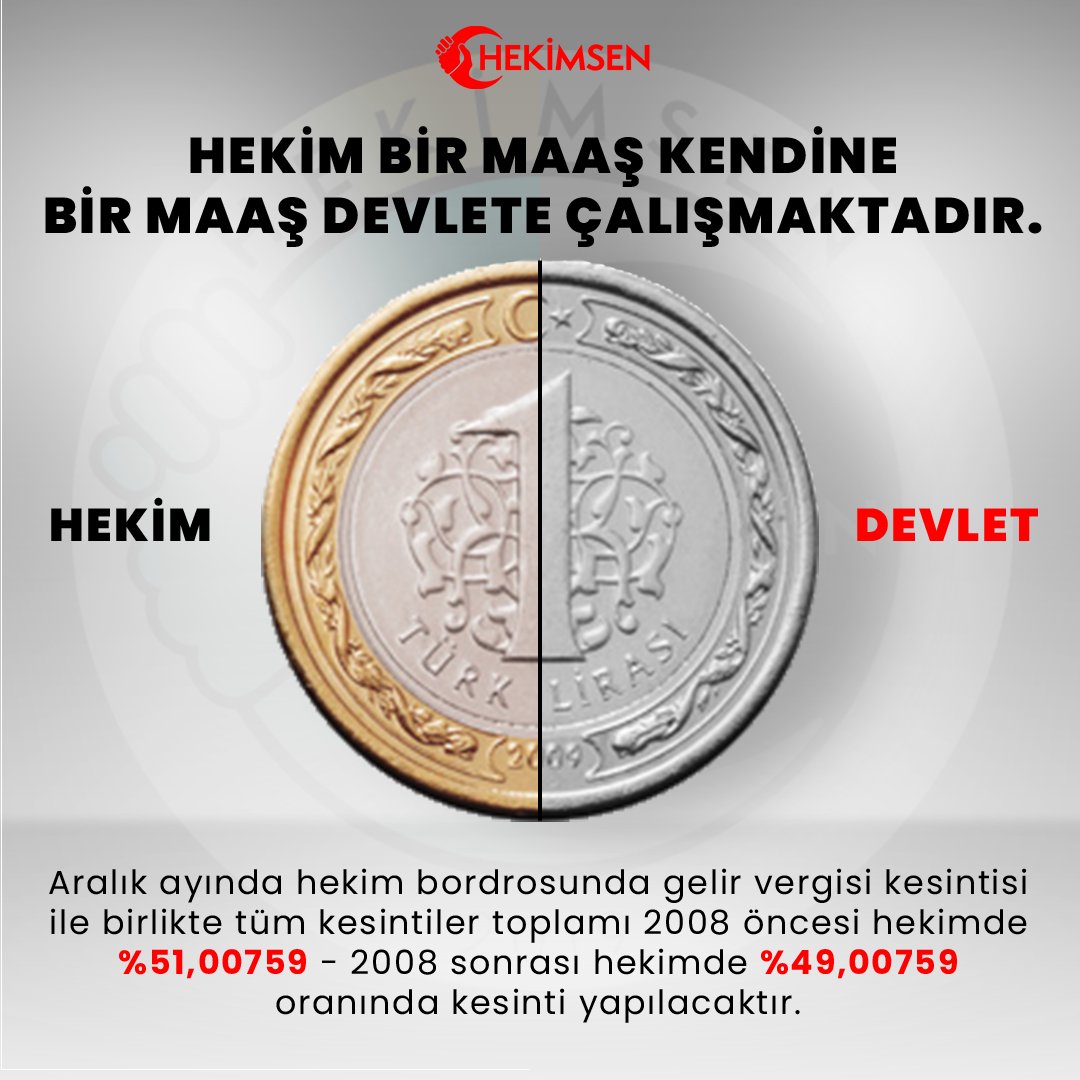 Bahadırhan (@karakoc) on Twitter photo Birçok ticari şirketlerden fazla vergi ödeyen hekimlerin vergi yükü altında ezilmemesi için, tüm bordrolu çalışanların vergi dilimi %15' te sabitlenmelidir.
<a href="/HMBakanligi/">T.C. Hazine ve Maliye Bakanlığı</a>
<a href="/saglikbakanligi/">T.C. Sağlık Bakanlığı</a> <a href="/MemurSenKonf/">Memur-Sen</a> #SabitGelireSabitVergi #hekimsen Birçok ticari şirketlerden fazla vergi ödeyen hekimlerin vergi yükü altında ezilmemesi için, tüm bordrolu çalışanların vergi dilimi %15' te sabitlenmelidir.
<a href="/HMBakanligi/">T.C. Hazine ve Maliye Bakanlığı</a>
<a href="/saglikbakanligi/">T.C. Sağlık Bakanlığı</a> <a href="/MemurSenKonf/">Memur-Sen</a> #SabitGelireSabitVergi #hekimsen