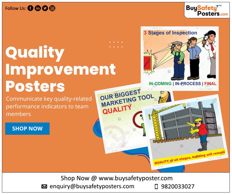 Enhance your organization's commitment and achieve operational brilliance by integrating #qualityimprovementposters that are clear and concise visuals into your workplace.  

Shop Now: bit.ly/3QKUNN0
.
.
#buysafetyposters #VisualCommunication #QualityCulture