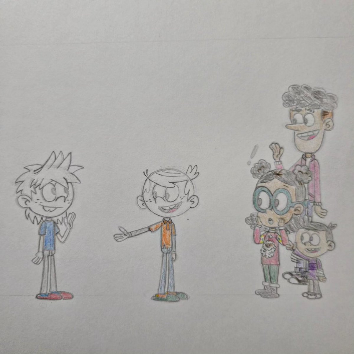 Meeting the cousins 
Brandon oc belongs to @AlejinZX 
#theloudhousefanarts #theloudhouseoc #lincolnloud #brandonloud #shilohloud #shelbyloud #shaneloud