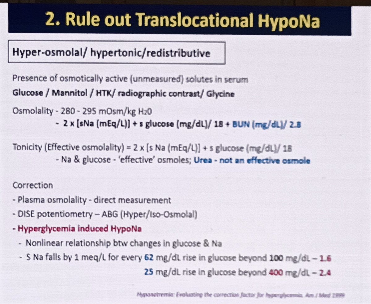 🔥Translocational hyponatremia - to be ruled out in Hyponatremia
#AcidBase #Workshop #ISNCON23 
Dr Vivek Sood speaks on Hyponatremia in ICU

<a href="/isncon2023/">ISNCON 2023</a> <a href="/isn_india/">Indian Society of Nephrology</a> <a href="/arvindcanchi/">Arvind Canchi (Conjeevaram)🇮🇳</a> <a href="/LangoteAmit/">Amit Langote</a> <a href="/ajaynephro/">Ajay Kher</a> <a href="/Arunkr_Dr/">Arunkumar</a>