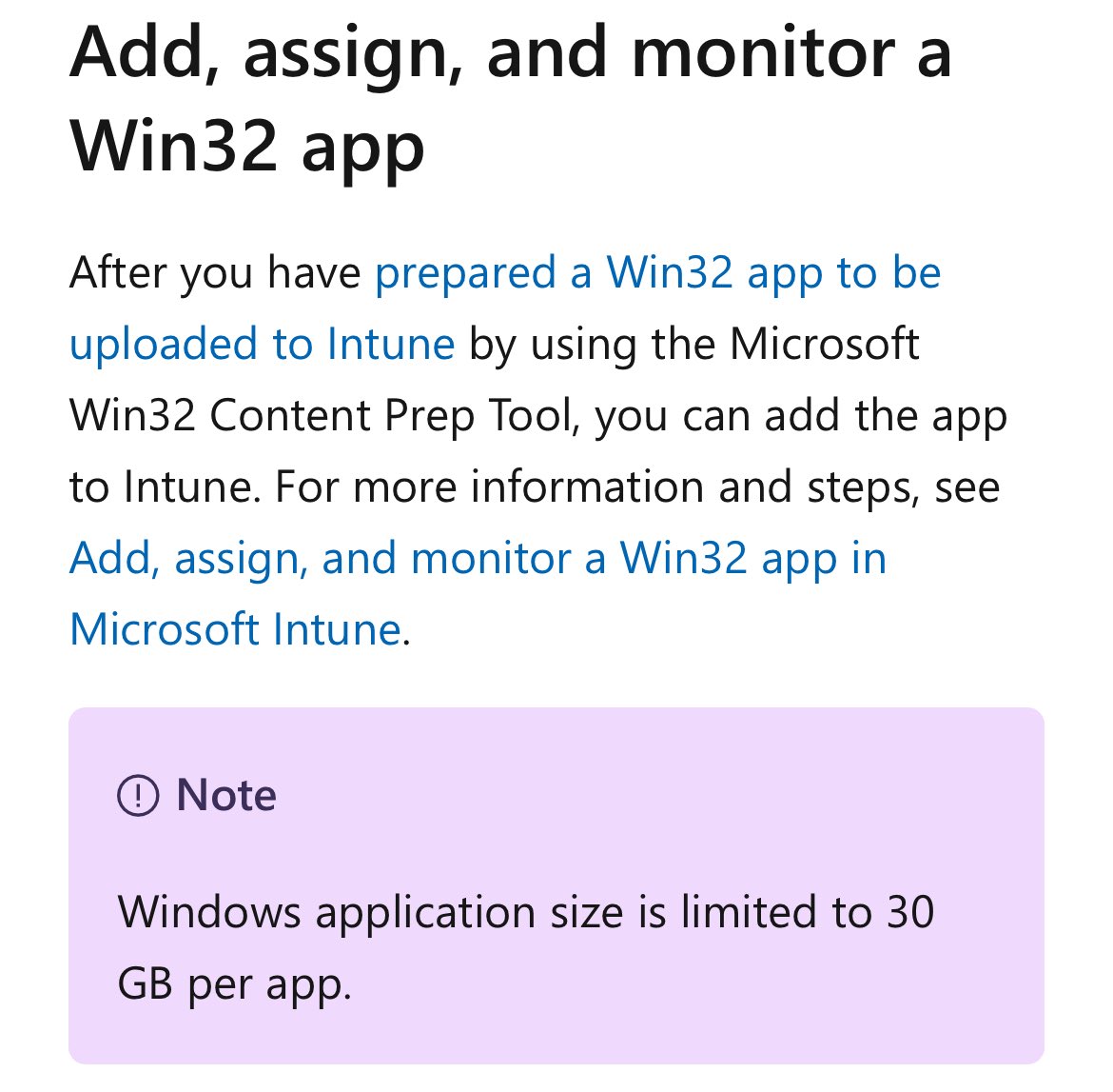 #MSIntune #Windows Application Limit is now 30GB by default instead of the 8GB 👌👌👌
#Microsoft #Win32