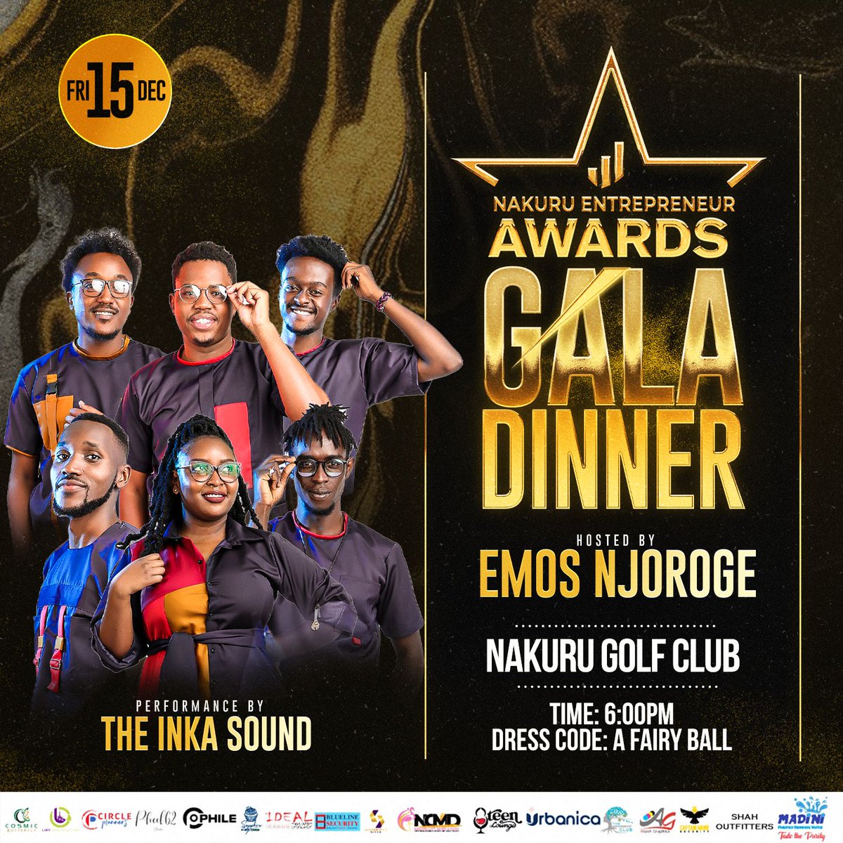 Awards Gala Dinner 15th December at Nakuru Golf Club. 

#award #awardwinning #NakuruEnterpreneurAwards #ncmd