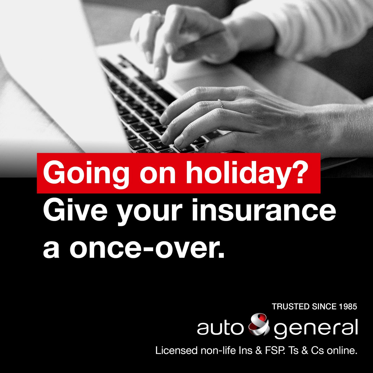 AutoandGeneral's tweet photo. Before you go away this festive season.  Take a look at your insurance policies to ensure your cover is correct &amp; all your details are up-to-date. 
This way you can enjoy your holiday, with complete peace of mind. Check your cover now: https://t.co/hmcIzgCqZT  #InsuranceNotDoubt https://t.co/1QwjYxakIZ