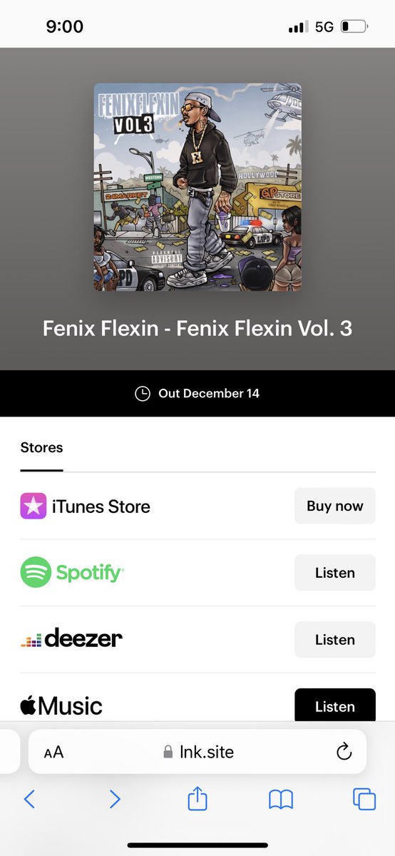 NEW PROJECT OUT RN RN ‼️‼️ GO SLAP THAT FOR THE ONE TIME FIRST INDEPENDENT RELEASE , WE COMIN BACK TO BACK ALL YEAR STAY TUNED MUSIC VIDS ND TOUR OTW 🥇💪🏽‼️ lnk.site/1/fenix-flexin…