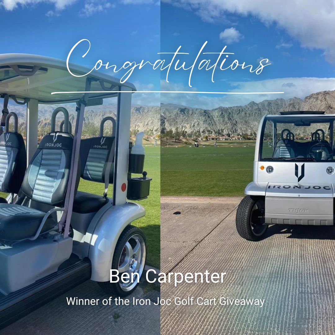 Our sweet ride going to a deserving Iron Joc fan! 

Check out our golf gear ironjoc.com/collections/go…

#ironjoc #ironjocnation #ironjocgolf