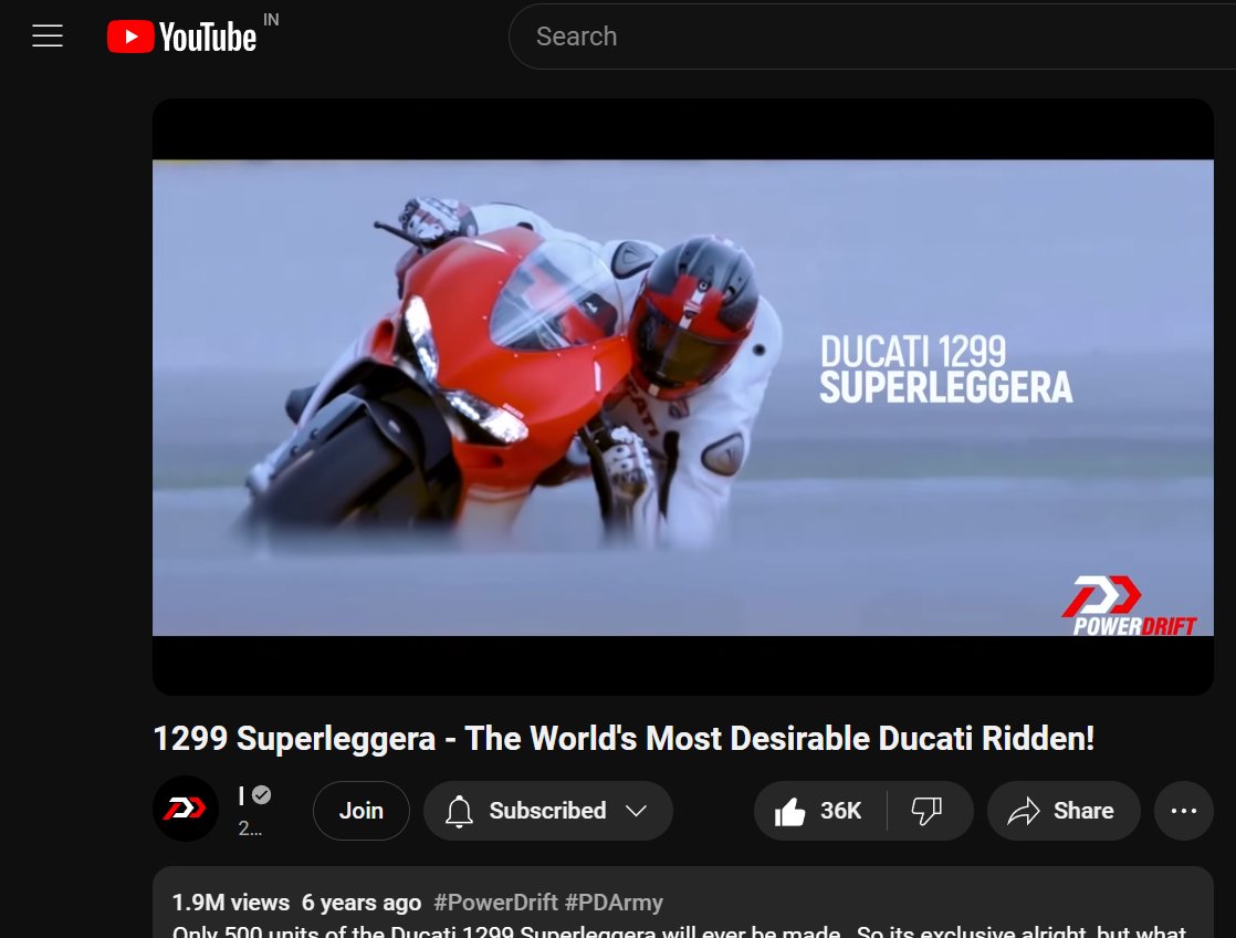 _rahulpg_'s tweet photo. Six years have passed since I first watched this review of the Ducati 1299 Superleggera, and every time I watch it again, the bike and the review still give me goosebumps. https://t.co/kpK1tXvXdq