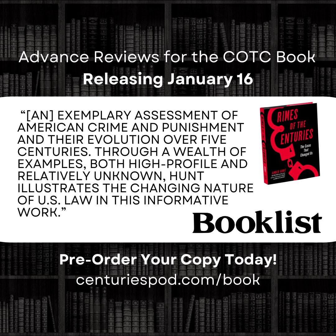 Crimes of the Centuries with Amber Hunt tweet media