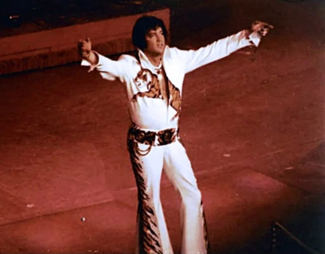 Elvis wore this jumpsuit in 1974. They called it Mad Tiger. #Elvis  #Elvis1974 #ElvisPresley #Elvistheking #ElvisHistory #Elvis2023, image size:1080x845