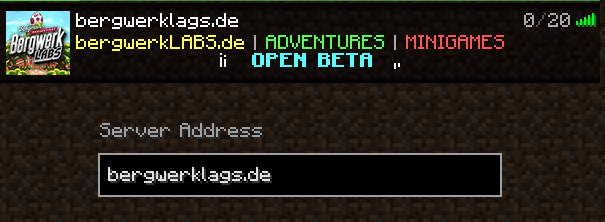 hab das gesamte bergwerklabs netzwerk wieder aufgesetzt, wer zocken will einfach connecten. wird bis nächstes jahr erstmal laufen :) 

mc version: 1.8.x (viaversion reinzuficken war mir zu viel aufwand lmao)  
ip: bergwerkLAGS.de