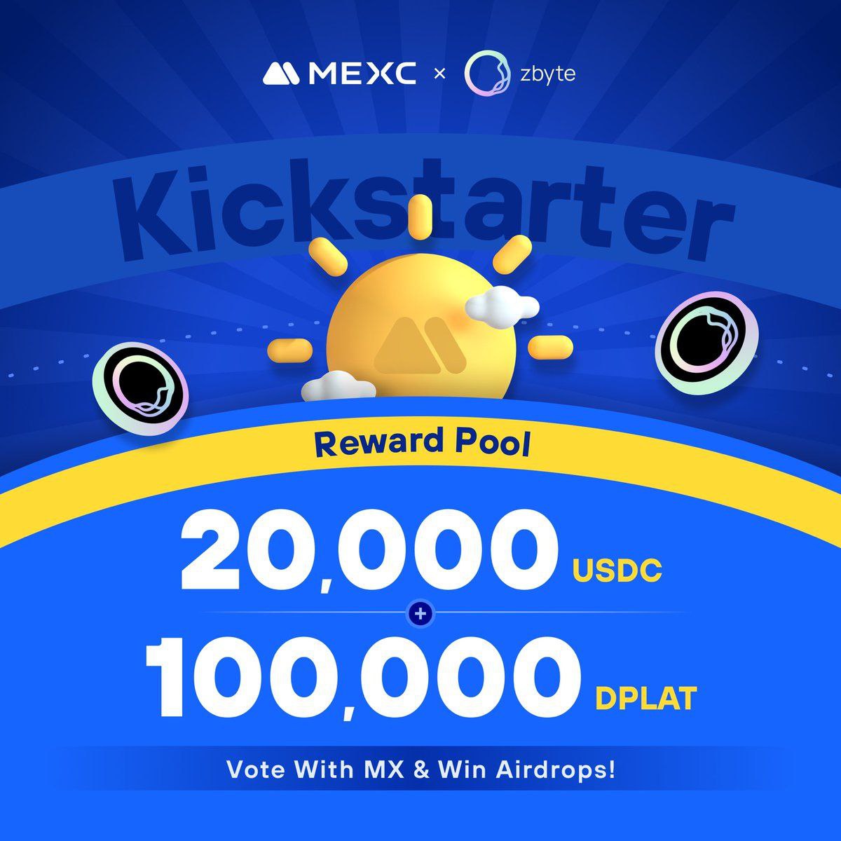 #zbyte_io, an AI-enabled Web3 infrastructure platform, is coming to #MEXCKickstarter 🚀 🗳️Vote with $MX to share massive airdrops 📈$DPLAT/USDT trading: Dec 15, 08:00 (UTC) Details: promote.mexc.com/a/suppermexc #MEXCFutures #Bitcoin #AVAX #FTT #MATIC #TRB #LTC #USDT #USDC #BTC