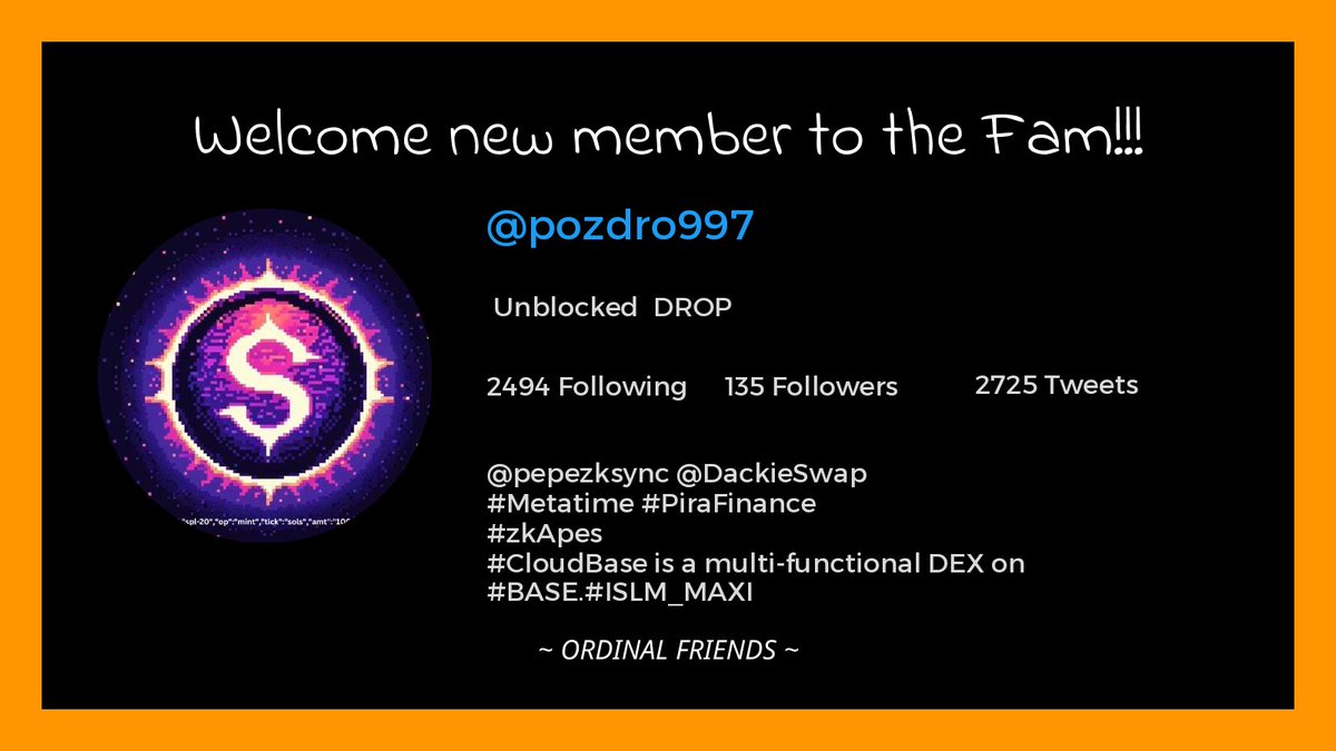 New Friendship Alert 🫶 @pozdro997 has joined our Fam!

Our community is all about supporting each other! 🎉

Let's show some 🧡 - I encourage everyone to follow @pozdro997 and help spread the word with a retweet.