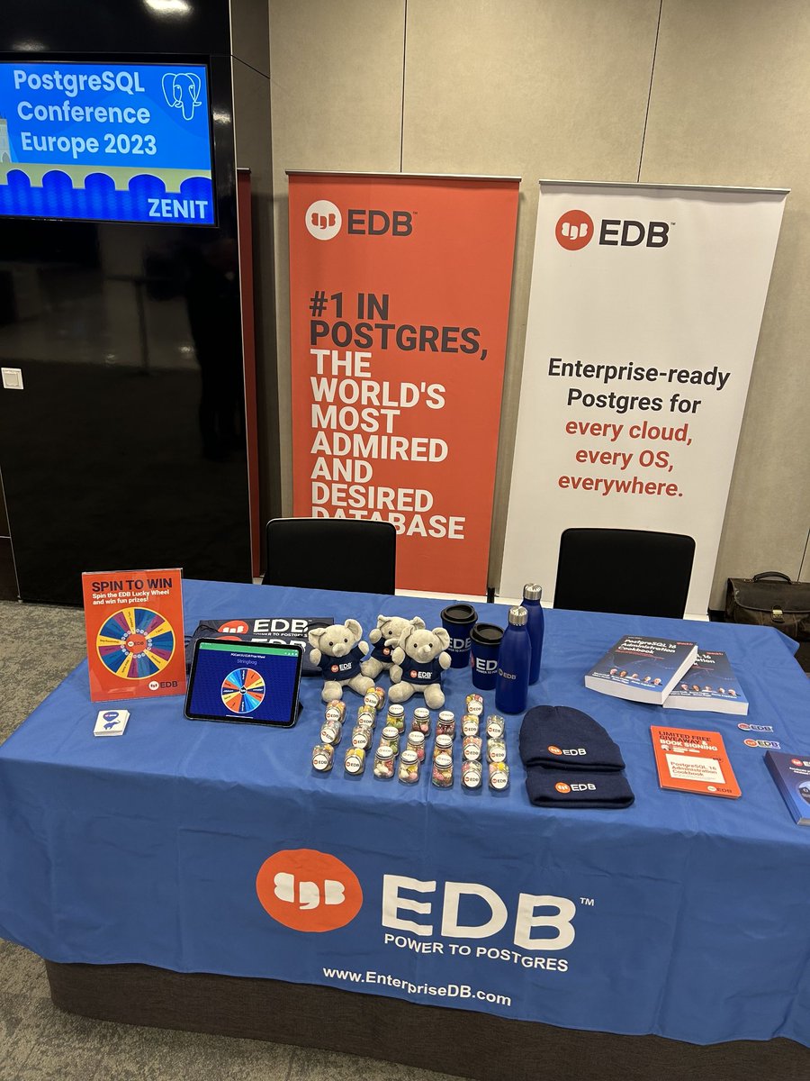 Prasad2400's tweet image. 🔥 We are currently at PGConf.EU in Prague and excited to meet so many fellow Postgres enthusiast in person! Visit our desk for some interesting discussions with our experts and to spin the lucky wheel and win some awesome prizes.
#PGConfEU #PowerToPostgres