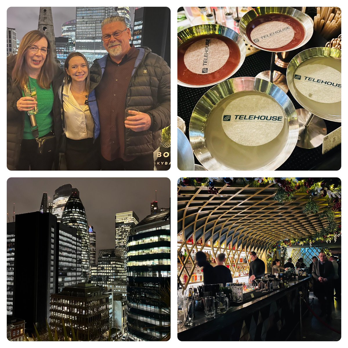 LINX_Network's tweet photo. Thanks to our London data centre partners @TelehouseEurope for their hospitality and festive drinks event this evening. Great views and even better company! #PeeringPartners #IXP https://t.co/BsOYgX1PMC