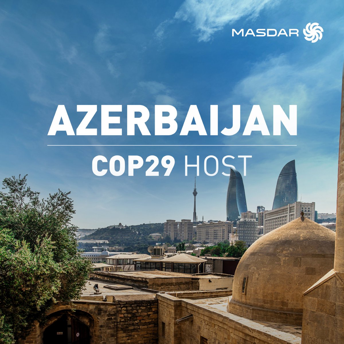 Congratulations to the Republic of #Azerbaijan for being selected to host #COP29 next year!

As a committed partner since 2020, #Masdar is proud to support #Azerbaijan's clean energy ambitions, working together to achieve more than 30% of its total energy capacity from renewables