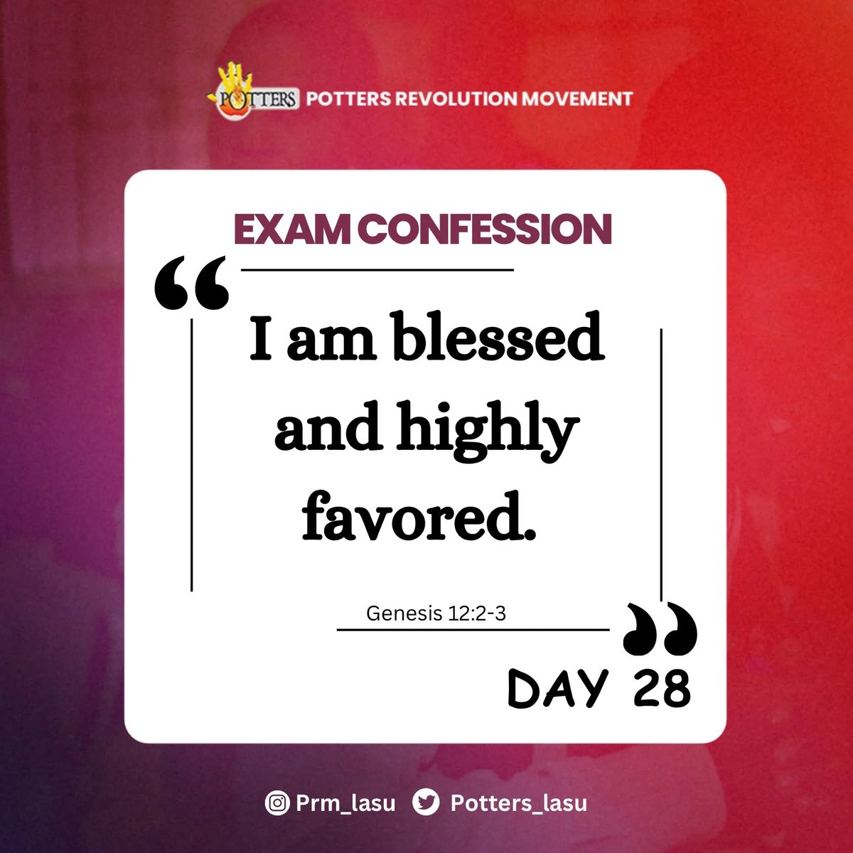 potters_Lasu's tweet photo. Best of grace to everyone having exams today! #day28 #examconfession https://t.co/OD1Rq7k7dk