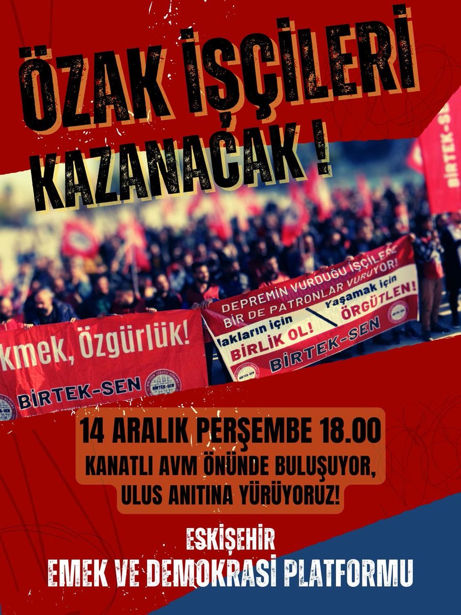 BZkavak's tweet photo. İşçiler kazanacak hepimiz kazanacağız https://t.co/r3DhCFN7sL