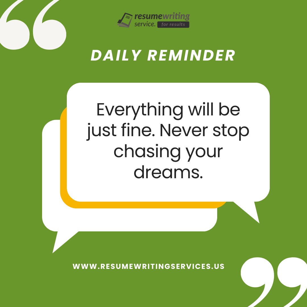 resumehelpus's tweet image. Chase your dreams relentlessly! Embrace every opportunity and pursue them passionately.

#reminder #resumewriting #linkedprofile #coverletter #cvwriting #Giannis #AEWDynamite #AmazingRace #jeonghan #ChicagoState #SistasOnBET #BobbyPortis #Survivor45 #PaulRyan #Wemby #IanGarry