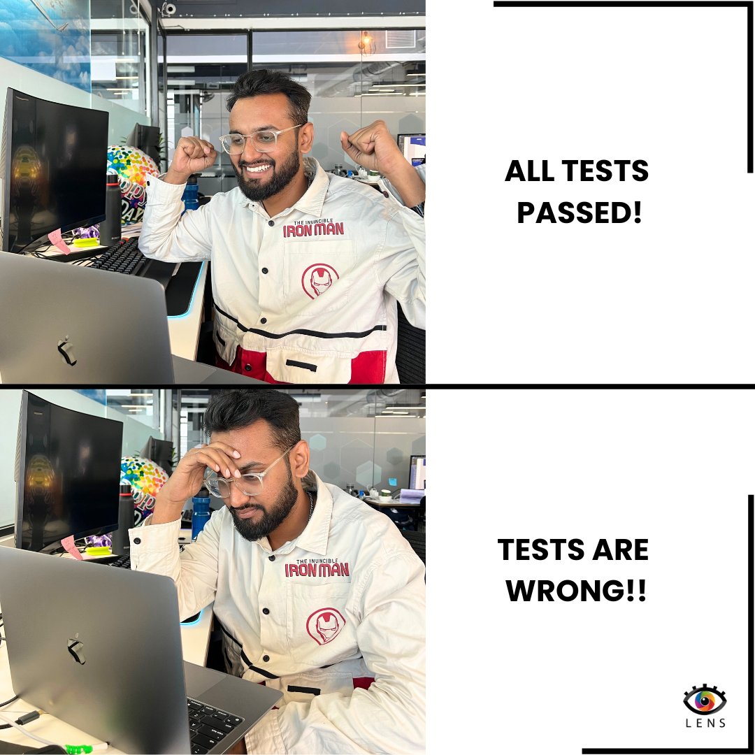 LensCorporation's tweet photo. Monday: Code is flawless, feeling invincible.
Friday: Code playing hard to get, questioning life choices.
The #DeveloperStruggle is real!
#lenscorp #artificialintelligence #technology #memes #techmeme #developermemes #NationalEnergyConservationDay #TheNewSonet #gurgaon https://t.co/0VGehNxRMU