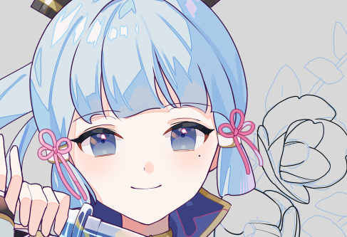 神里绫华 「描いてる 」|すぐりのイラスト