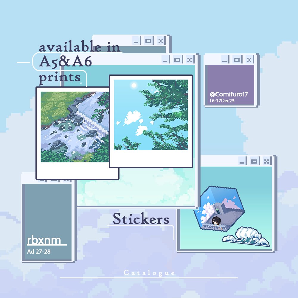 inagii_'s tweet photo. Hello!
i'll be selling these at Comifuro 17. Please come by!
please stay safe during the event, and have a great CF! ^^

#comifuro17 #cf17 https://t.co/Rqx4YRuBJ8