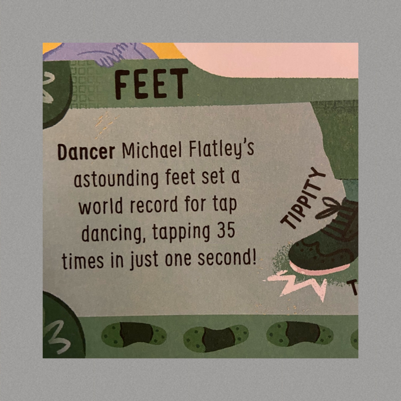 LouiseK_books's tweet photo. Did you know…?
👣🕺 🤔
(Taken from Lots of Things to Know about your Body)
#didyouknow #funfact #bookfact #bookishfact https://t.co/LzxZtB7TNY