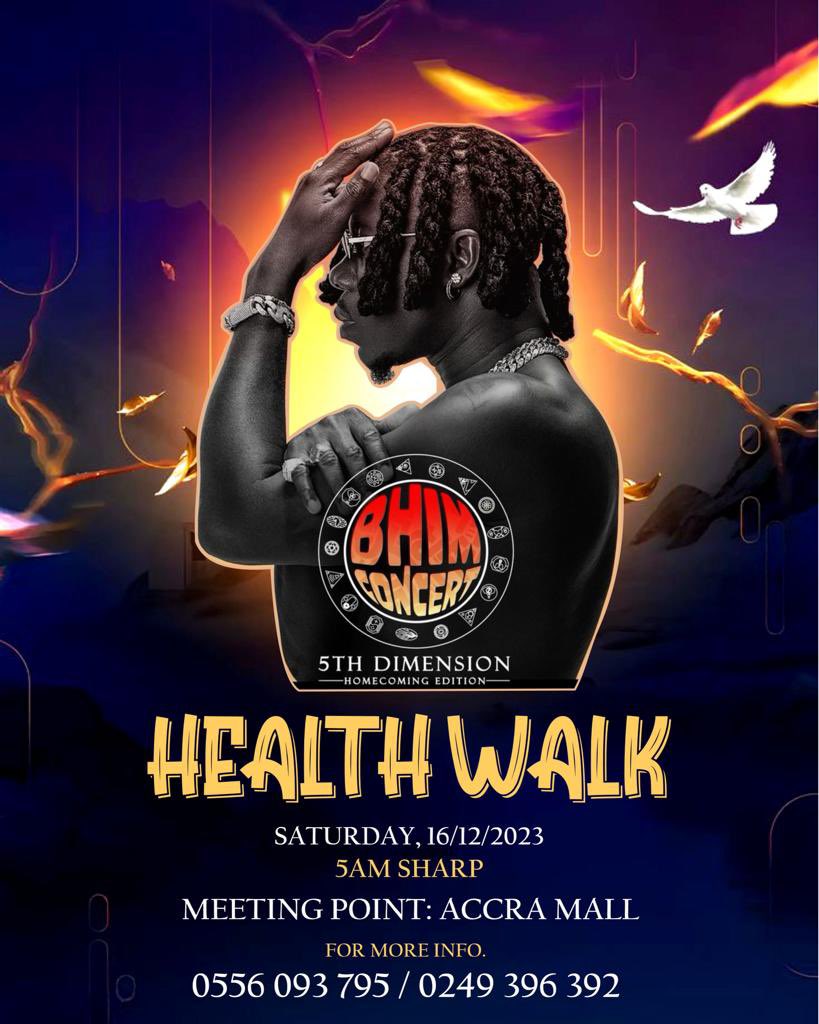 HealthWalk. This Saturday. Meeting Point Accra Mall. #BhimConcert23