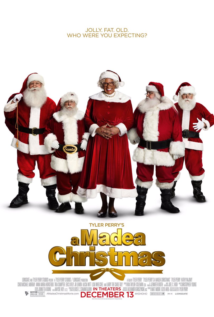 🎬MOVIE HISTORY: 10 years ago today, December 13, 2013, the movie ‘A Madea Christmas’ opened in theaters!

@tylerperry #KathyNajimy @ChadMMurray #AnnaMariaHorsford #TikaSumpter #EricLively #JRLemon #AliciaWitt #LisaWhelchel #LarryTheCableGuy #NoahUrrea