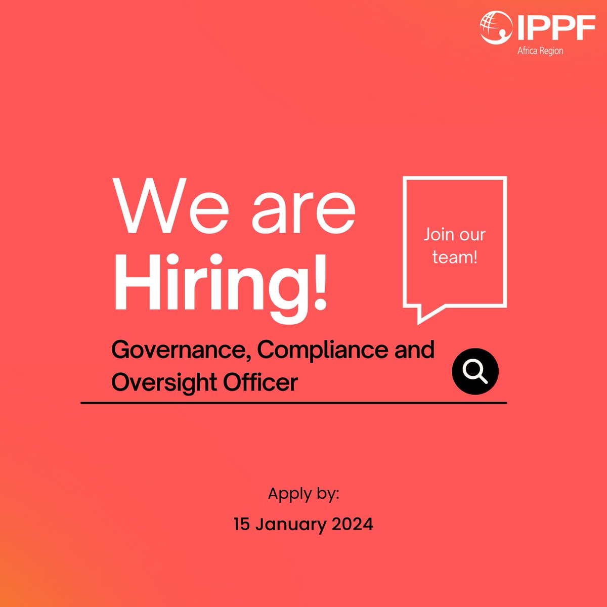 We're #hiring! Are you passionate about sexual/reproductive health rights? A new role is open for a Compliance & Oversight Officer at @IPPFAR. Support good governance + risk mgmt for member associations. 📅 Apply by 15/01/24! 👉africa.ippf.org/about-us/jobs-… @ippf @yamafrica