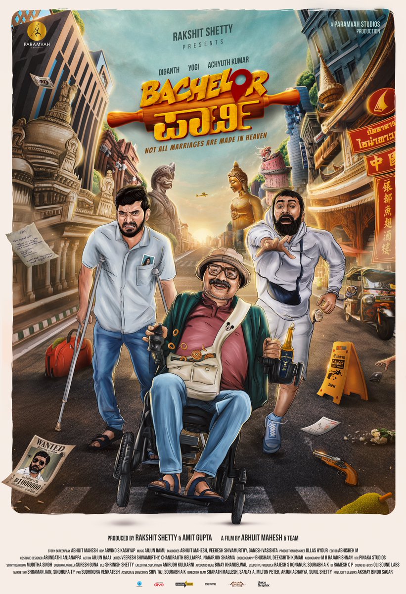 Arjun Ramu (@arjunramu) on Twitter photo Wild, wacky and witty! This is the kind of party you would NOT want to miss. Bachelor Party coming soon😍
ಈ ಸಲ ಪಾರ್ಟಿ ಜೋರು😉
#BachelorParty <a href="/iAm1289/">Abhijit Mahesh</a> <a href="/rakshitshetty/">Rakshit Shetty</a> <a href="/diganthmanchale/">diganthmanchale</a> <a href="/LooseMada_Yogi/">Yogesh Samy</a> #AchyuthKumar <a href="/SiriRavikumar/">Siri Ravikumar</a> <a href="/AcharaKirk/">Achara Kirk</a> <a href="/ParamvahStudios/">Paramvah Studios</a> #BachelorPartyMovie Wild, wacky and witty! This is the kind of party you would NOT want to miss. Bachelor Party coming soon😍
ಈ ಸಲ ಪಾರ್ಟಿ ಜೋರು😉
#BachelorParty <a href="/iAm1289/">Abhijit Mahesh</a> <a href="/rakshitshetty/">Rakshit Shetty</a> <a href="/diganthmanchale/">diganthmanchale</a> <a href="/LooseMada_Yogi/">Yogesh Samy</a> #AchyuthKumar <a href="/SiriRavikumar/">Siri Ravikumar</a> <a href="/AcharaKirk/">Achara Kirk</a> <a href="/ParamvahStudios/">Paramvah Studios</a> #BachelorPartyMovie