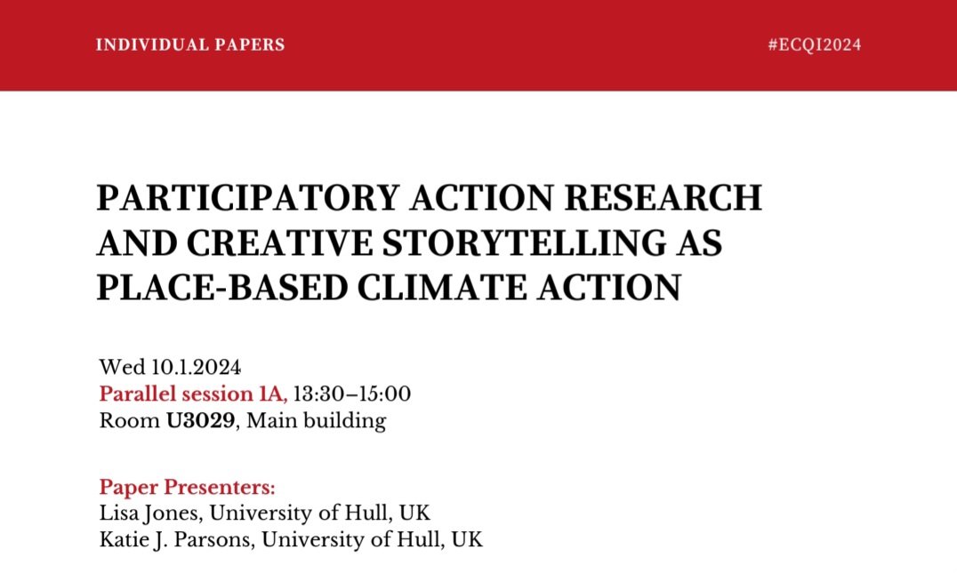 The conference programme for European Network for Qualitative Inquiry #ECQI2024 at @helsinkiuni next month is out & if you are going you can come see me present twice with our work on @EnvAgency Skipsea project with Alison Lloyd Williams & @vietnam_youth with @Jones_Lisa2014