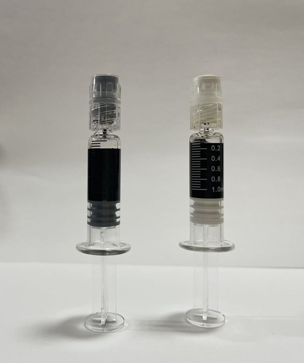 Noterd_PFS's tweet image. Improve RSO syringe readability by replacing black markings with customized white ones. This simple adjustment enhances dosage visibility and accuracy, especially beneficial for elderly customers.
#RSO #FECO #hempoil #cannabis #cannabis420 #syringe  #dabs #MedicalCannabis