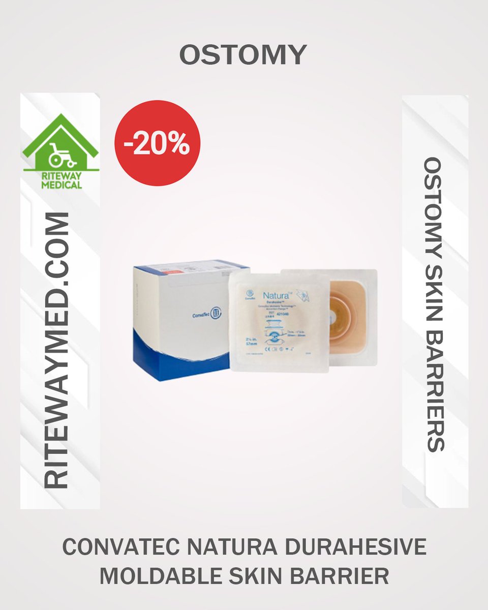 Introducing ConvaTec Natura Durahesive Ostomy #SkinBarrier, a game-changing solution for #OstomyCare. Enjoy maximum comfort, user-friendliness, and a 20% discount in #TampaBay. Elevate #patientcare now with our vast Ostomy supply collection.

Buy Now: ritewaymed.com/product/natura…