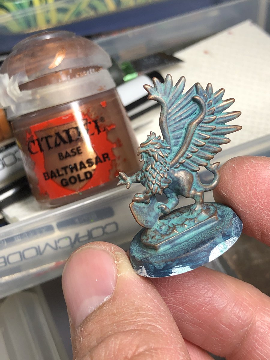 Ittou's tweet photo. いつもの青サビ塗装
#ブラッドボウル　#bloodbowl https://t.co/bKjsvbB0in