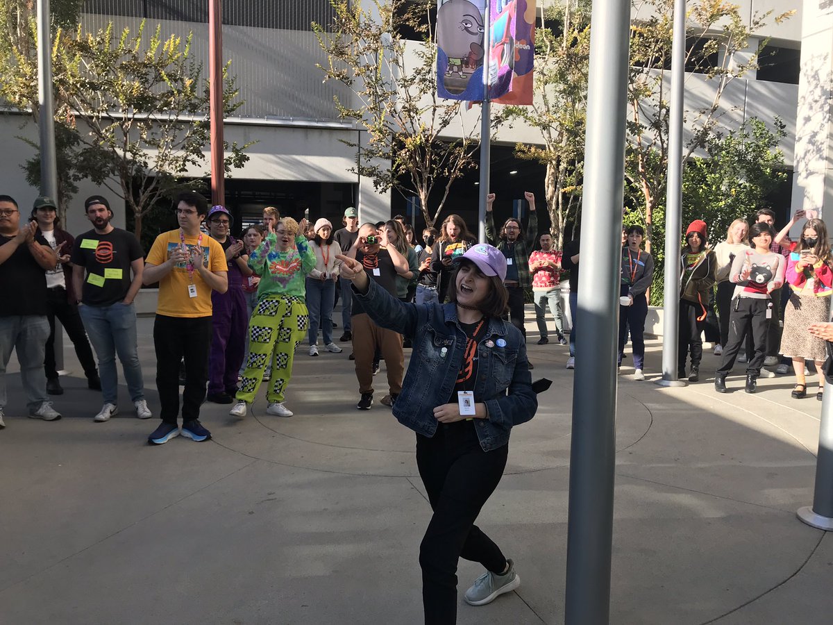 We’re doing #WalkoutWednesday4Wages at @NickAnimation - today over 100 employees took a 15-minute solidarity break because we deserve fair wages now! #nickunionstrong #stickit2nick @animationguild