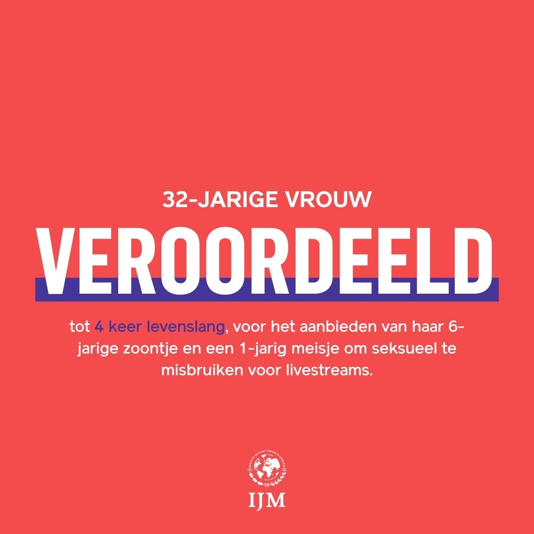 GOED NIEUWS: Een 32-jarige vrouw uit de Filipijnen is veroordeeld, nadat ze had aangeboden haar 6-jarige zoontje en een 1-jarig meisje seksueel te misbruiken voor een livestream. 

ijmnl.org/news/vrouw-32-…

#recht #veroordeling #OSEC #untilallarefree #onlineseksueelmisbruik