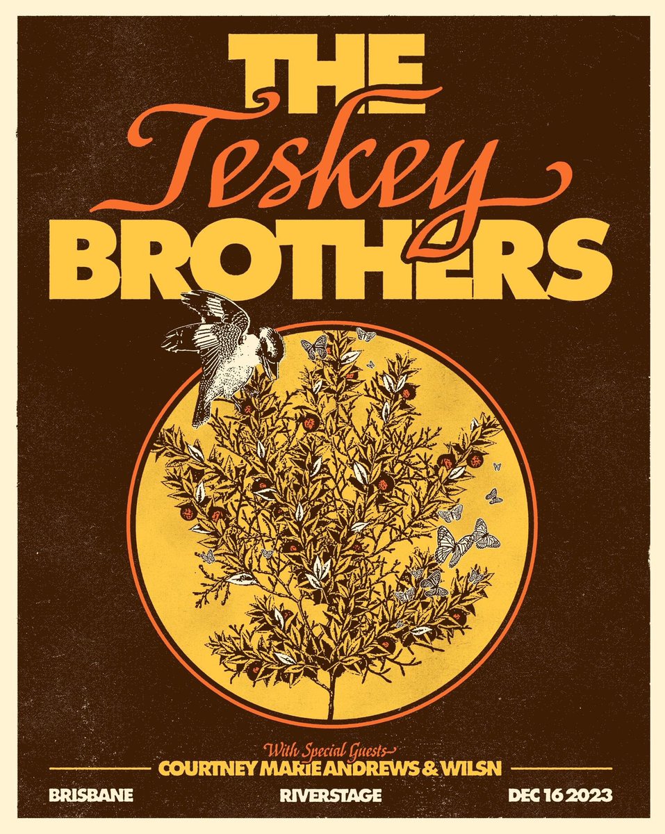 theteskeybrothers (@teskeybrothers) on Twitter photo Final show of 2023 this Saturday. Sold out. Poster by <a href="/IMNOTVERYCHILL/">IMNOTVERYCHILL</a>. Gates 4.30pm. Music from 5.30pm. Let’s gooooo Brisbane. Final show of 2023 this Saturday. Sold out. Poster by <a href="/IMNOTVERYCHILL/">IMNOTVERYCHILL</a>. Gates 4.30pm. Music from 5.30pm. Let’s gooooo Brisbane.