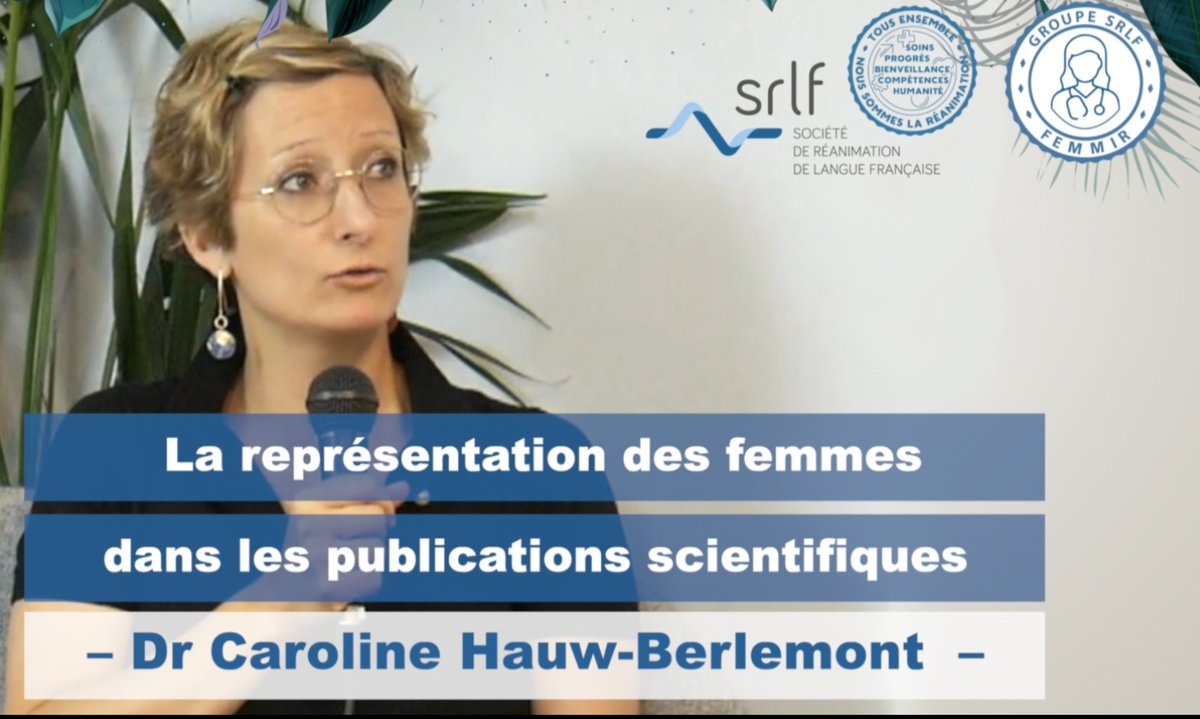 La_SRLF's tweet image. #Vidéo : La représentation des femmes dans les publications scientifiques  avec le Dr Caroline Hauw-Berlemont 

Et si la présence des femmes au sein des études cliniques était moins importantes que leur proportion au sein des patient-es ? zurl.co/X0Cn 

@Groupe_FEMMIR