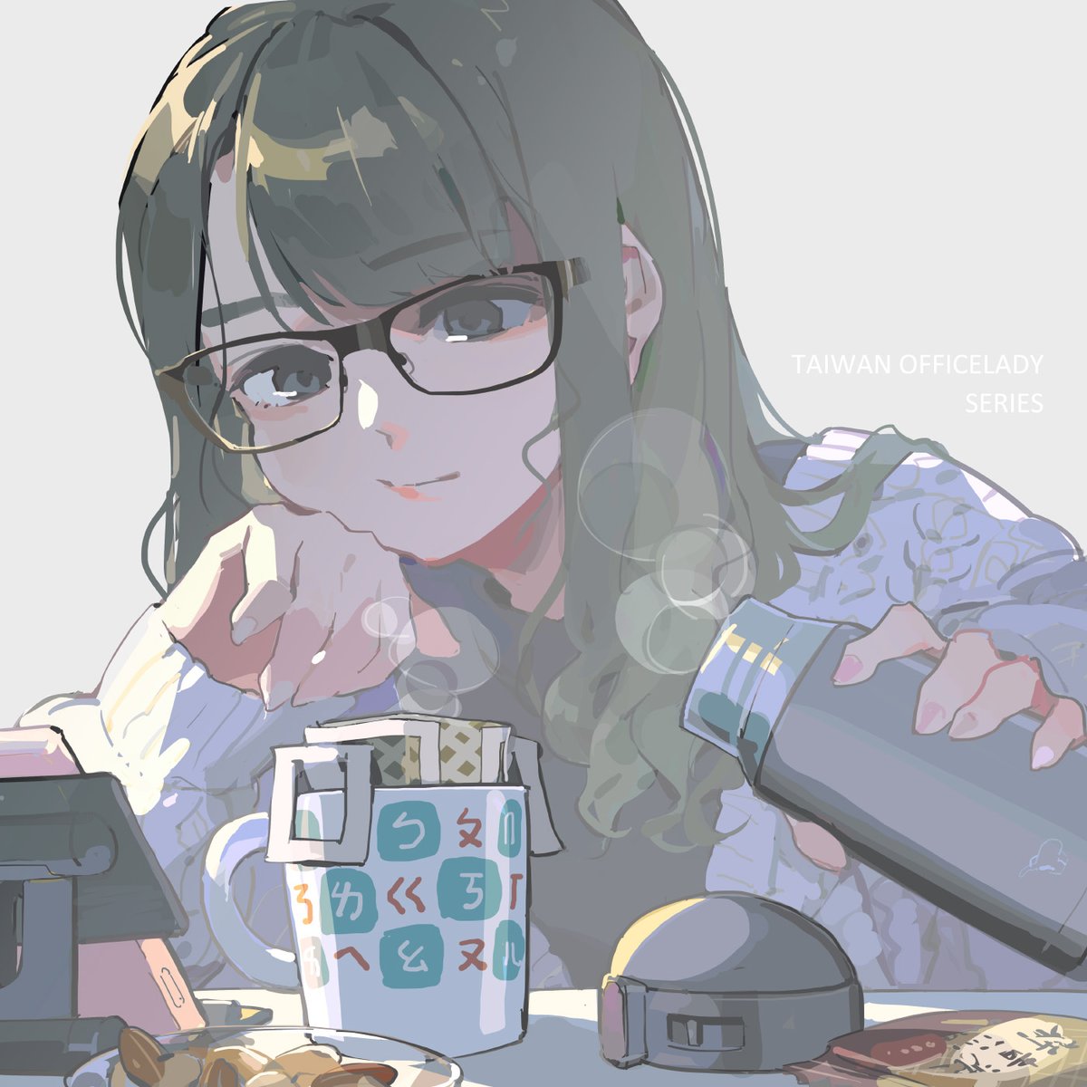 「放假 / 休み  #TAIWAN_OL」|天之火のイラスト