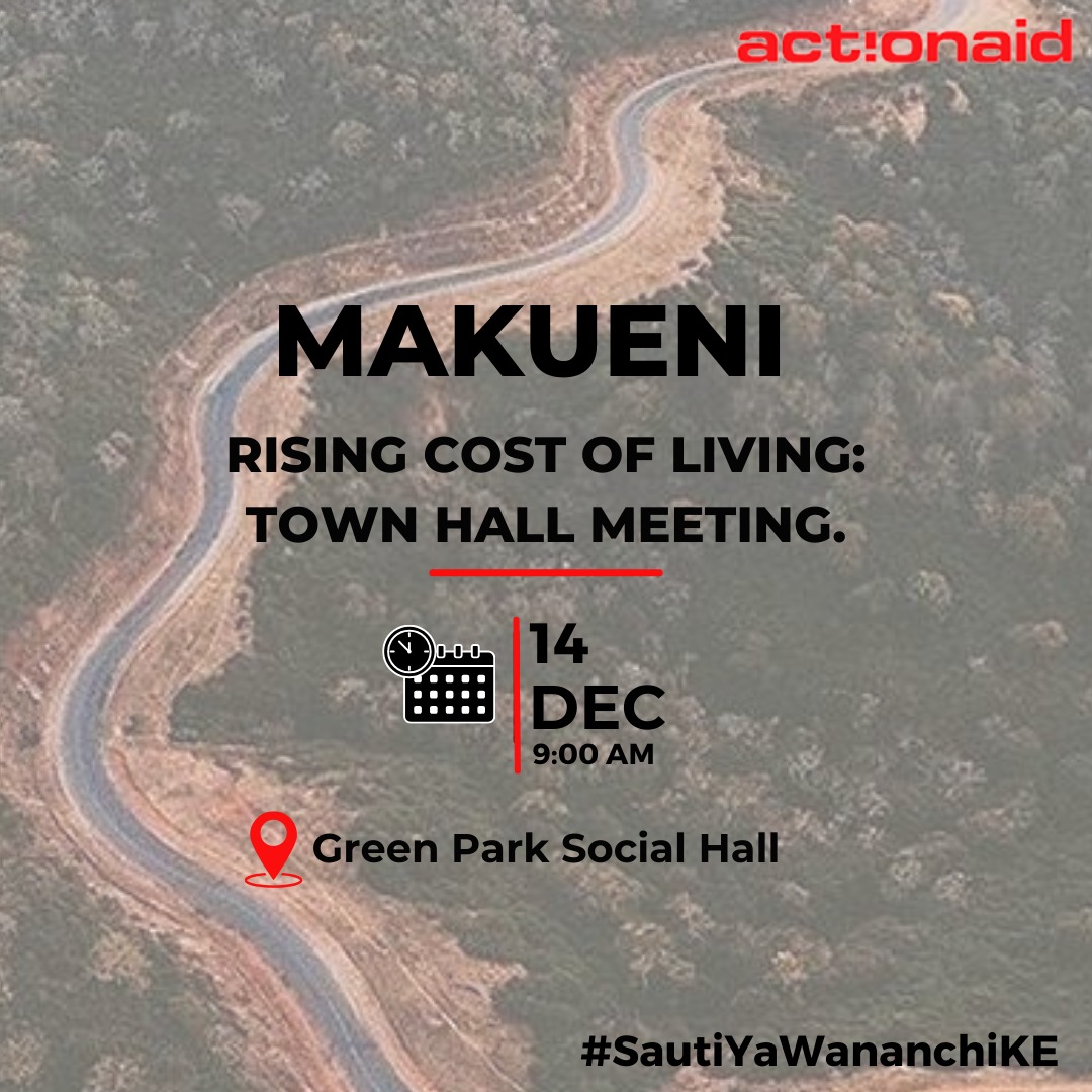 Feeling the pinch of increased taxes? Join us at Regional People's Assembly to discuss fair economic policies and advocate for change

#SautiYamwananchiKE
#CostOfLiving
#PowerinPeople