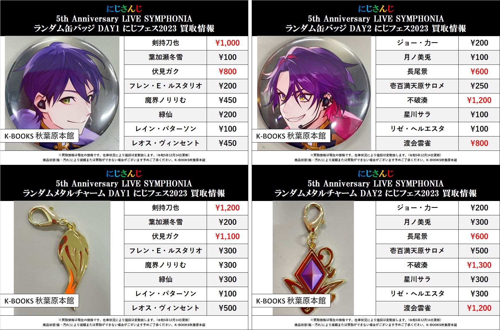 未使用】剣持刀也 誕生日グッズ 缶バッジ 30個セット 未使用】剣持刀也